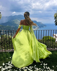 Bohemian A Line Off the Shoulder Prom Dresses, Chiffon Long Prom Dresses, 2023 Newest Long Prom Dresses