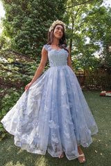 A-line Appliques Fashion Bridesmaid Dresses, Elegant Newest Long Prom Dresses, 2025 Wedding Guest Dresses
