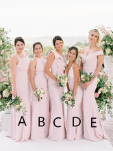 Mix Designs Pink Bridesmaid Dresses, Fashion Mismatched Bridesmaid Dresses