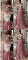 Lace Tulle Prom Dresses, Popular A-line Prom Dresses, Beauty Dresses