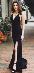 Charming Black Jerssy Newest Prom Dresses, Newest Spaghetti Straps 2021 Prom Dresses
