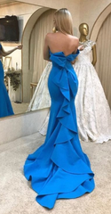 2021 Popular Mermaid Design Long Prom Dresses, Girls Evening Party Fashion Dresses