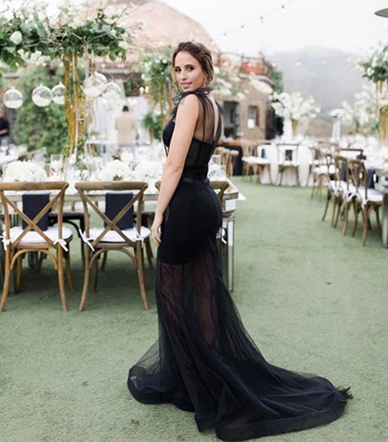 Long Simple Tulle Prom Dresses, Cheap Prom Dresses, 2020 Long Prom Dresses