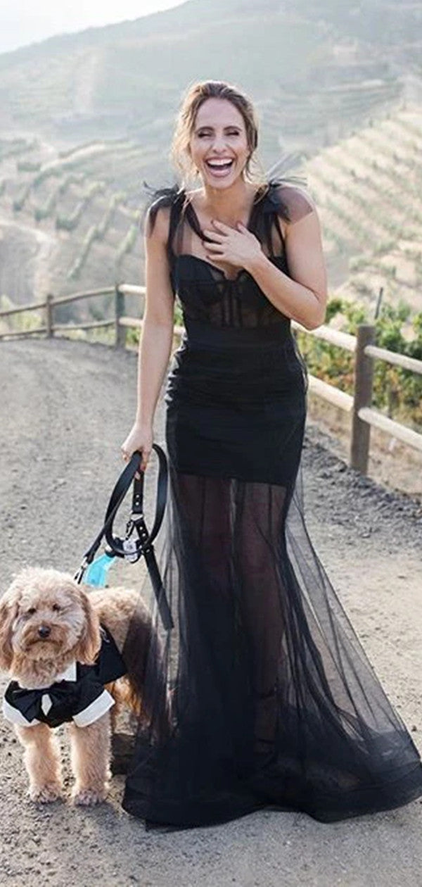 Long Simple Tulle Prom Dresses, Cheap Prom Dresses, 2020 Long Prom Dresses