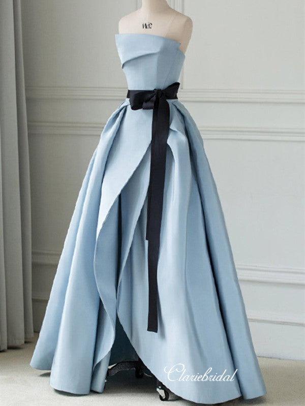 Modest Unique Design 2020 Newest Prom Dresses, Strapless Long Prom Dresses
