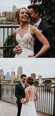 Lace Popular Evening Party Wedding Dresses, 2020 A-line Wedding Dresses