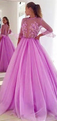 A-line Popular Prom Dresses Long, Beaded Fancy Prom Dresses, 2020 Prom Dresses