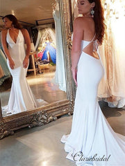 Jersey Sexy Mermaid Long Prom Dresses, Popular Prom Dresses 2019