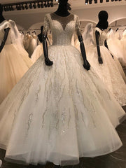 Luxury Bling Bling Wedding Dresses, Elegant Newest Bridal Gowns
