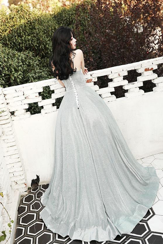 A-line Sparkly Long Prom Dresses, Elegant Prom Dresses, Stylish 2020 Prom Dresses