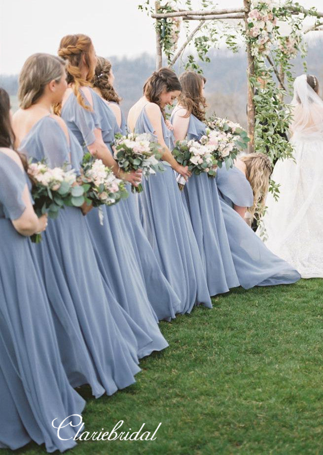 New Trendy Chiffon Bridesmaid Dresses, Elegant Bridesmaid Dresses