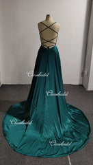 Feedback For Simple A-line Slit Side Prom Dresses