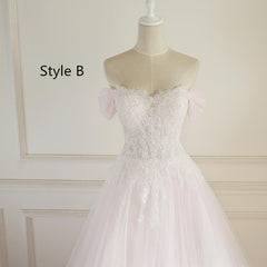 Long A-line Lace Tulle Wedding Dresses, Bridal Gown